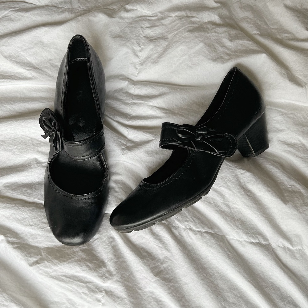 Comfortable Vintage Mary Jane Pumps Low Heels Shoes